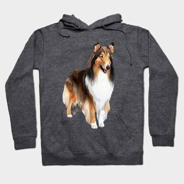 Rough Collie Hoodie by Elarex